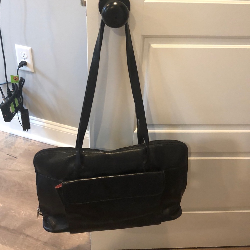 Black Hobo satchel fits laptop
